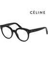 Eyewear Logo Round Eyeglasses Shiny Black - CELINE - BALAAN 8