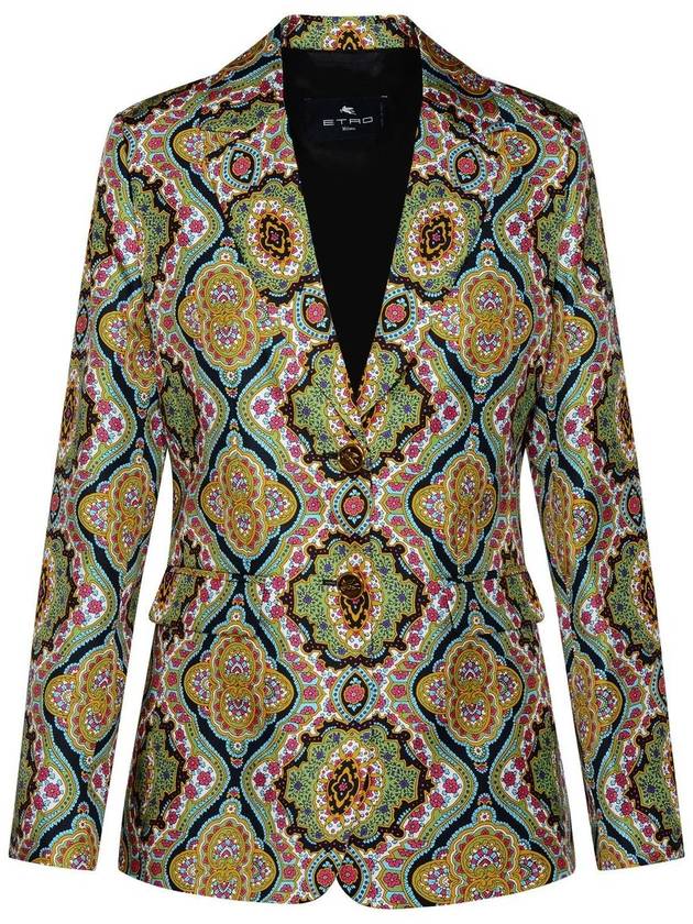 floral print silk jacket - ETRO - BALAAN 2