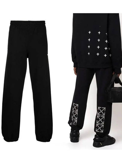 Chain Arrow Logo Jogger Track Pants Black - OFF WHITE - BALAAN 2