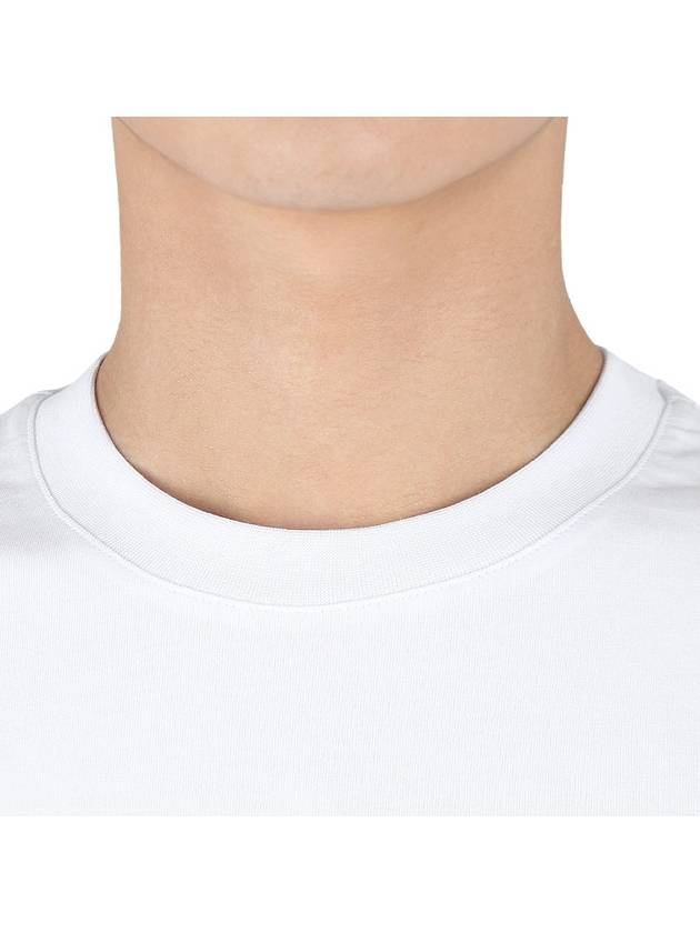 Milano Brushed Logo Print Short Sleeve T-Shirt White - MSGM - BALAAN 6