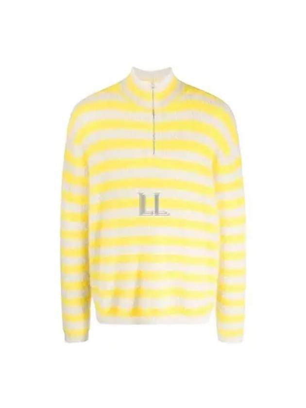 High Neck Striped Long Sleeve T-Shirt Yellow - SUNNEI - BALAAN 2