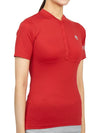 Women's Golf Serafino Classic Short Sleeve PK Shirt Red - HYDROGEN - BALAAN 4