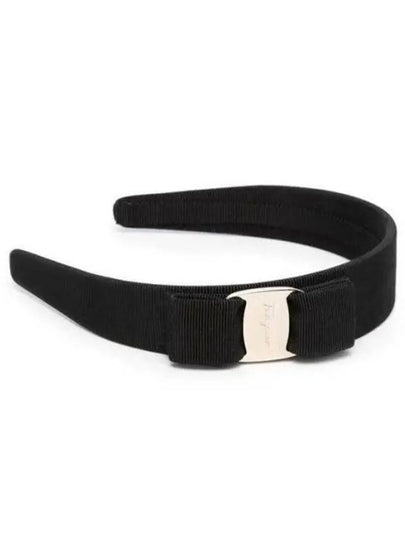 Vara Bow Hairband Black - SALVATORE FERRAGAMO - BALAAN 2