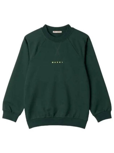 Logo printing crewneck sweatshirt green - MARNI - BALAAN 1