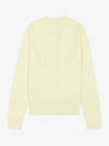 Fox Head Round Neck Cardigan Yellow Women s - MAISON KITSUNE - BALAAN 2