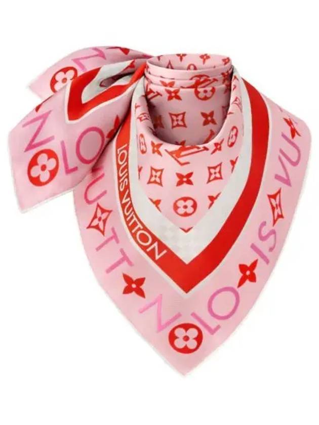 Monogram Infinity Square 90 Scarf Pink - LOUIS VUITTON - BALAAN 2