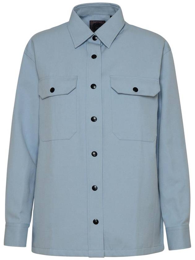 Destin Light Blue Linen Blend Shirt - DESTIN - BALAAN 1