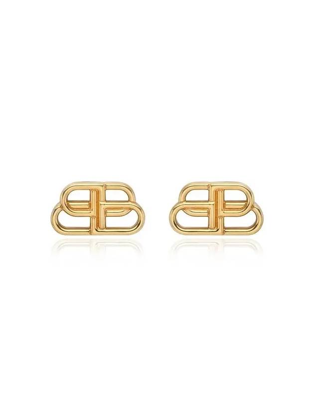 BB Logo Stud Earrings Gold - BALENCIAGA - BALAAN 2