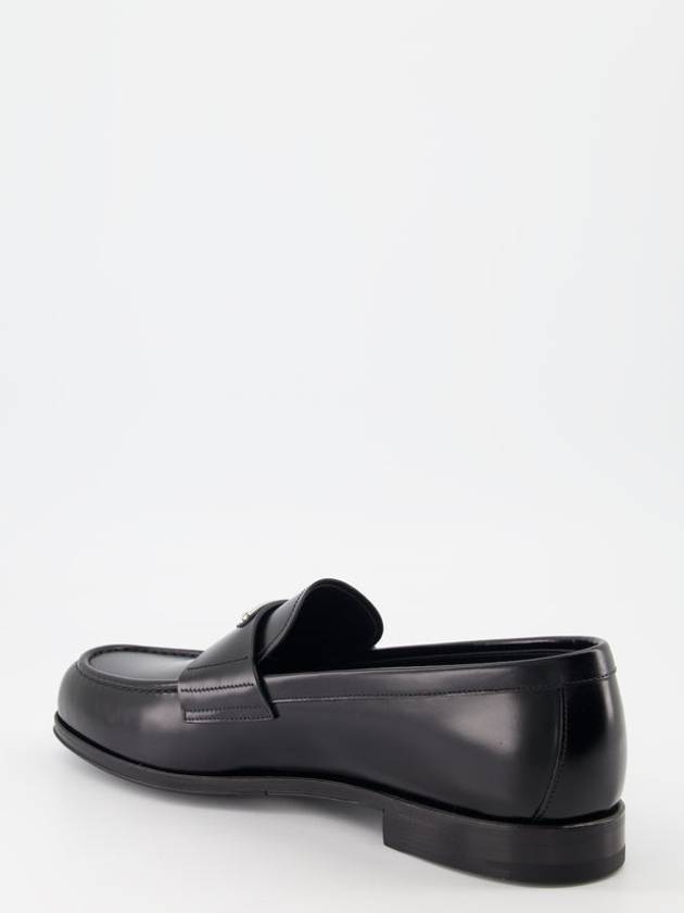 Brushed Leather Loafers Black - PRADA - BALAAN 4