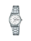 Metal Analog Watch Silver - CASIO - BALAAN 1