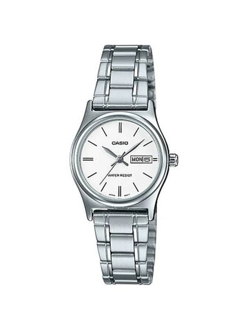 Metal Analog Watch Silver - CASIO - BALAAN 1