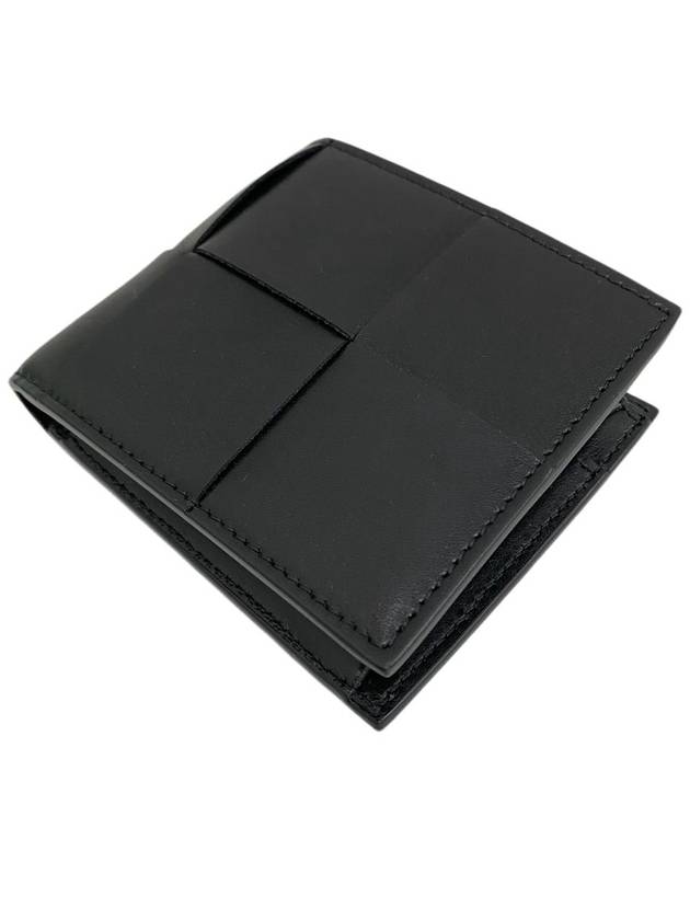 Intrecciato Coin Pocket Half Wallet Black - BOTTEGA VENETA - BALAAN 3