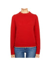 Double Layer Cashmere Crewneck Knit Top Red - TORY BURCH - BALAAN 2