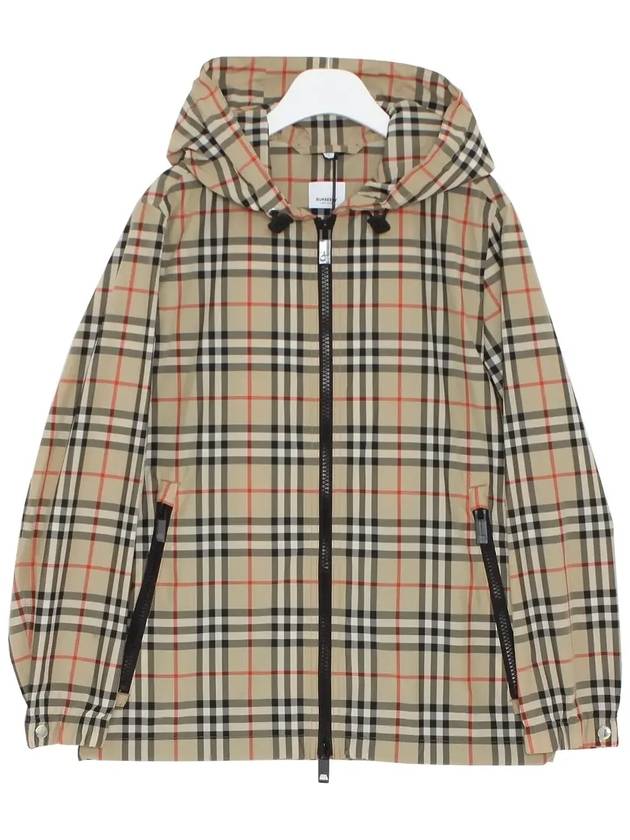 Check Hooded Jacket Archive Beige - BURBERRY - BALAAN 3