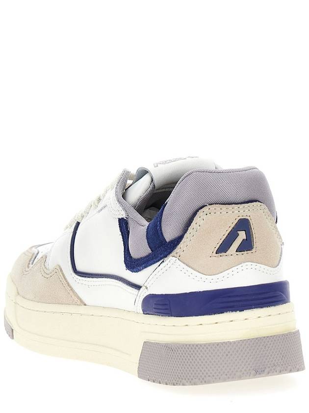 Autry White, Dark Blue And Light Blue Leather Clc Low Sneakers - AUTRY - BALAAN 3