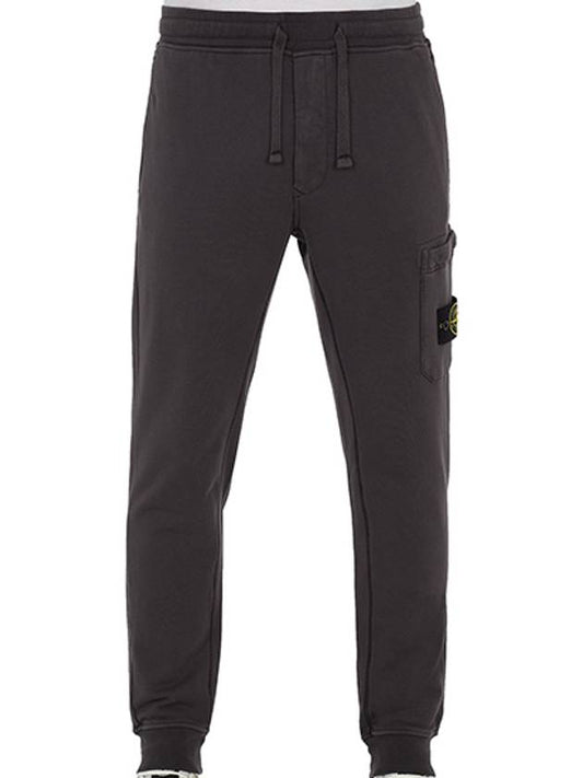 Waffen Patch Cotton Fleece Track Pants Charcoal - STONE ISLAND - BALAAN 2