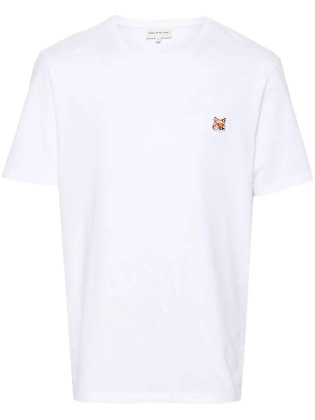 Fox Head Patch Classic Short Sleeve T-Shirt White - MAISON KITSUNE - BALAAN 3