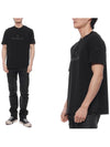 Logo Cotton Short Sleeve T-Shirt Black - MONCLER - BALAAN 3