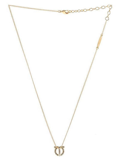 Gancini 3D Crystal Necklace Gold - SALVATORE FERRAGAMO - BALAAN 2