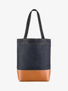 Logo Denim Axel Small Tote Bag Brown - A.P.C. - BALAAN 4