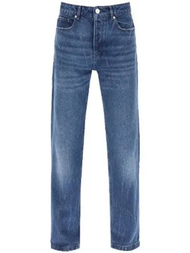 Men's Loose Straight Jeans Blue - AMI - BALAAN 2