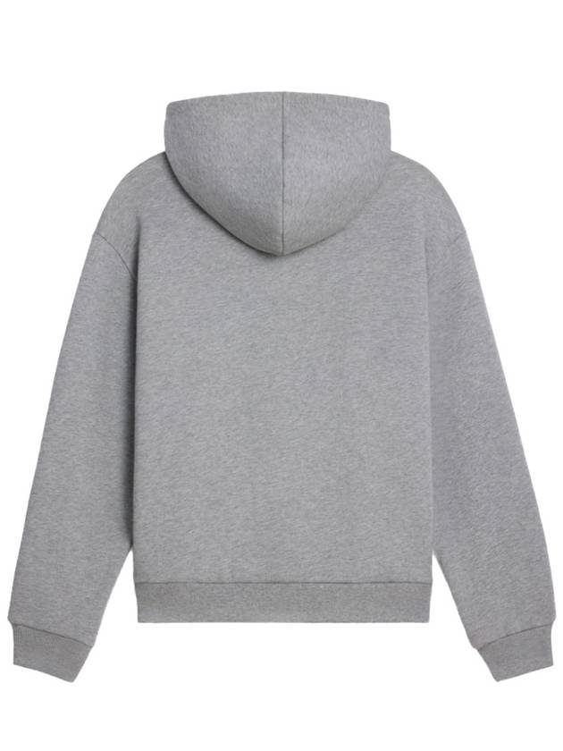 Logo Loose Cotton Fleece Hoodie Grey - CELINE - BALAAN 3