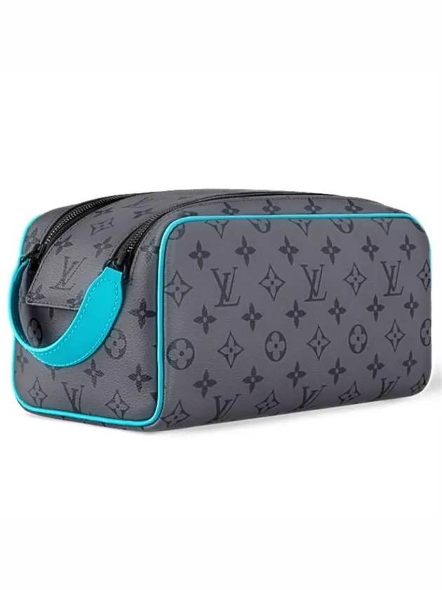 Men's Dopp Kit Monogram Eclipse Pouch Bag Grey Blue - LOUIS VUITTON - BALAAN 3