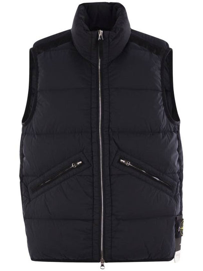 Seamless Tunnel Nylon Down Vest Navy - STONE ISLAND - BALAAN 2