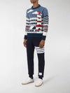 Men's Classic Loopback Engineered 4 Bar Classic Sweatpants Navy - THOM BROWNE - BALAAN 3