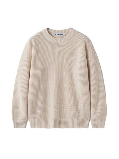 Crew Neck Rib Knit Top Ivory - BLONDNINE - BALAAN 2