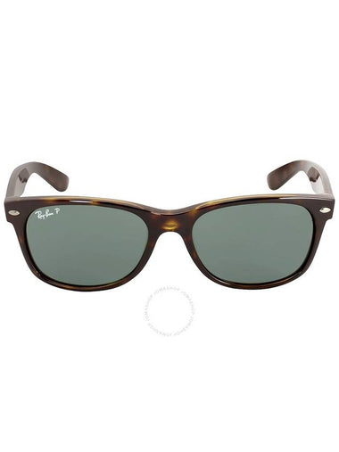 Ray Ban New Wayfarer Classic Polarized Green Unisex Sunglasses RB2132 902/58 55 - RAY-BAN - BALAAN 1