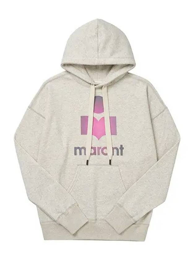 Mansel Big Logo Print Hoodie Ecru - ISABEL MARANT - BALAAN 3