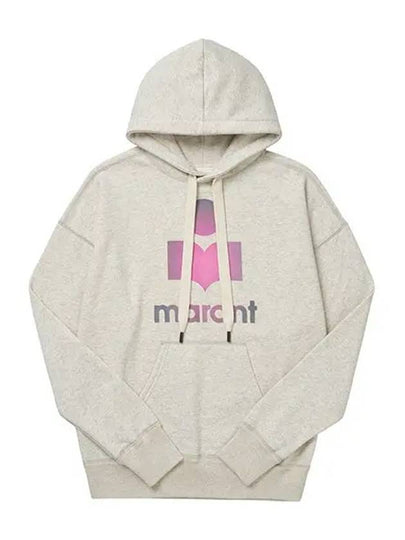 Mansel Big Logo Print Hoodie Ecru - ISABEL MARANT - BALAAN 2