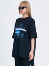 Salon de Key Unisex Blooming Neon X Large Fit Short Sleeve T-Shirt Black SDKIIISD240514HT002 - SALONDEKII SDLABEL - BALAAN 3