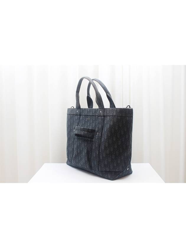 Black Oblique Jacquard Homme WW Tote Shoulder Bag 1WRSH178YJY H00N - DIOR - BALAAN 4