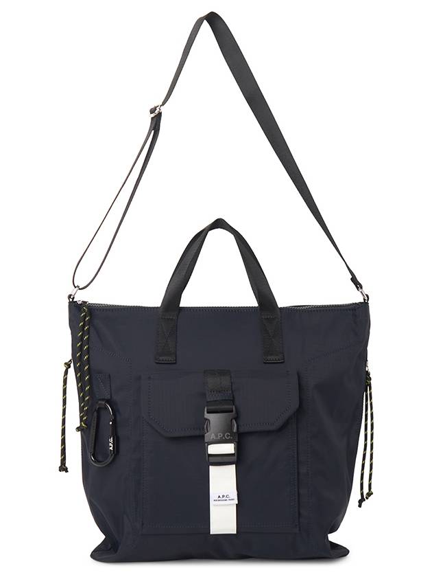 Buckle Detail Zip-Up Tote Bag Navy - A.P.C. - BALAAN 7