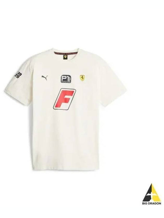 Ferrari Race Garage Crew Short Sleeve T Shirt Ivory 621122 05 - PUMA - BALAAN 1