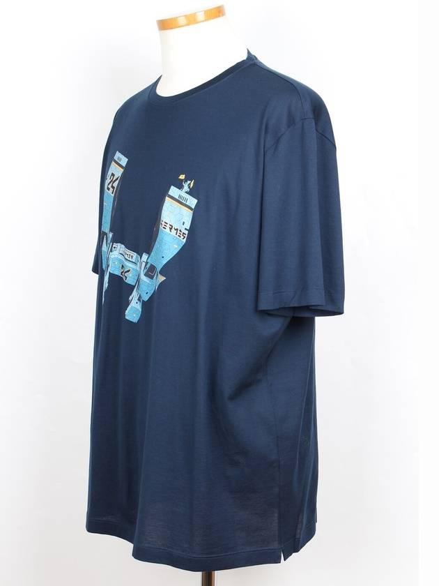 Robot H Logo Short Sleeve T Shirt XL - HERMES - BALAAN 2