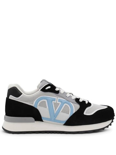 V Logo Face Low Top Sneakers - VALENTINO - BALAAN 2