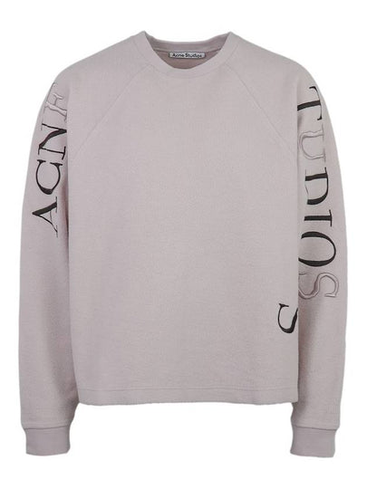 Embroidered Logo Oversized Fit Sweatshirt Pale Lilac - ACNE STUDIOS - BALAAN 2