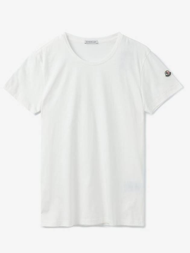 Cotton Logo Patch Short Sleeve T-Shirt White - MONCLER - BALAAN 2