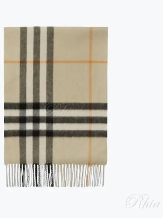 Check Cashmere Scarf Light Sage - BURBERRY - BALAAN 2