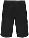 Lens Wappen Twill Stretch Cargo Shorts Black - CP COMPANY - BALAAN 3