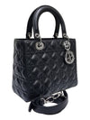 Women s M0565PWRT M900 Black Embroidery Cannage Lady Medium Tote Bag - DIOR - BALAAN 2