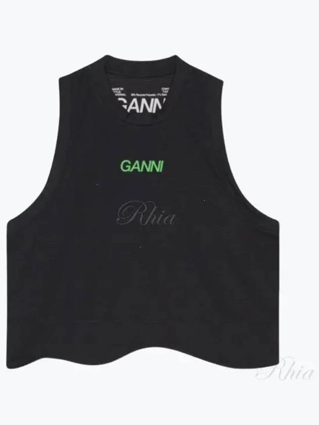 Active Mesh Sleeveless Black - GANNI - BALAAN 2