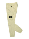 Stretch Cotton Tela Paracadute Cargo Straight Pants Pistachio - STONE ISLAND - BALAAN 4