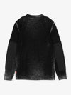 K Retro Elbow Patches Wool Knit Top Black - DIESEL - BALAAN 1