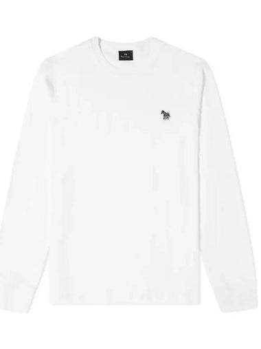 Zebra Patch Cotton Long Sleeve T-Shirt White - PAUL SMITH - BALAAN 1