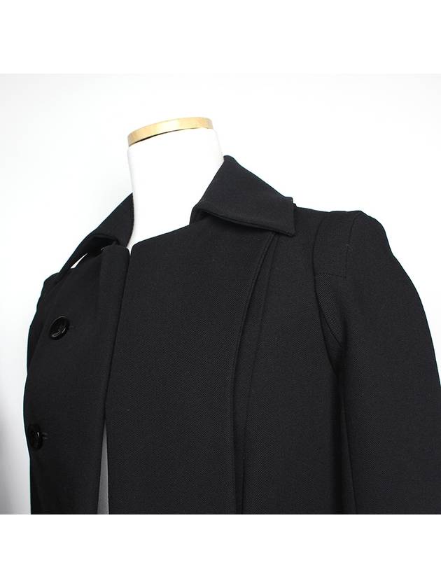 Black pure wool double button coat 44 - CHLOE - BALAAN 4