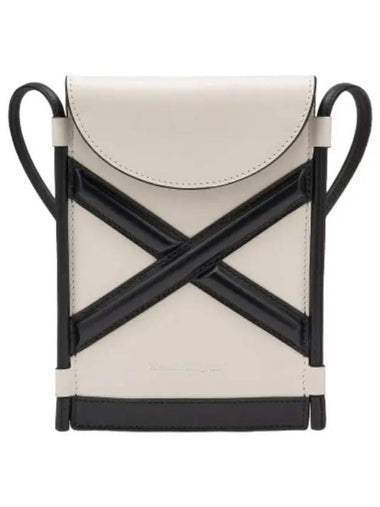 Micro Curve Cross Bag Ivory Black - ALEXANDER MCQUEEN - BALAAN 1